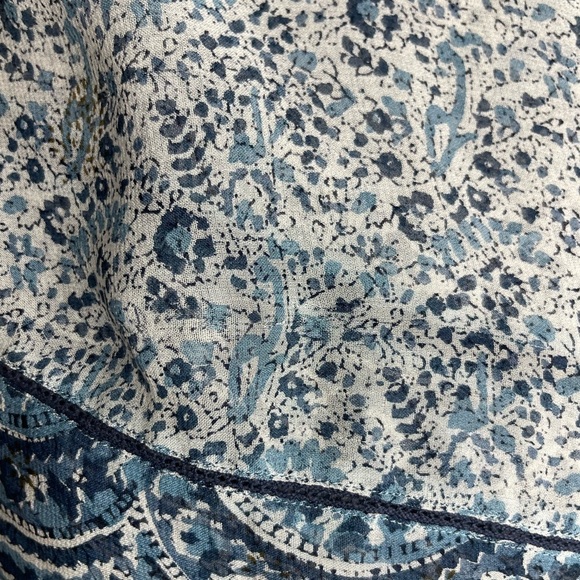 Sea New York Blue Floral Tassel Tie Blouse Size 0 - Picture 9 of 10